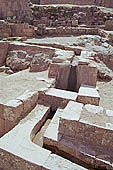 Pisac, archeological complex, water channels carved in the stone